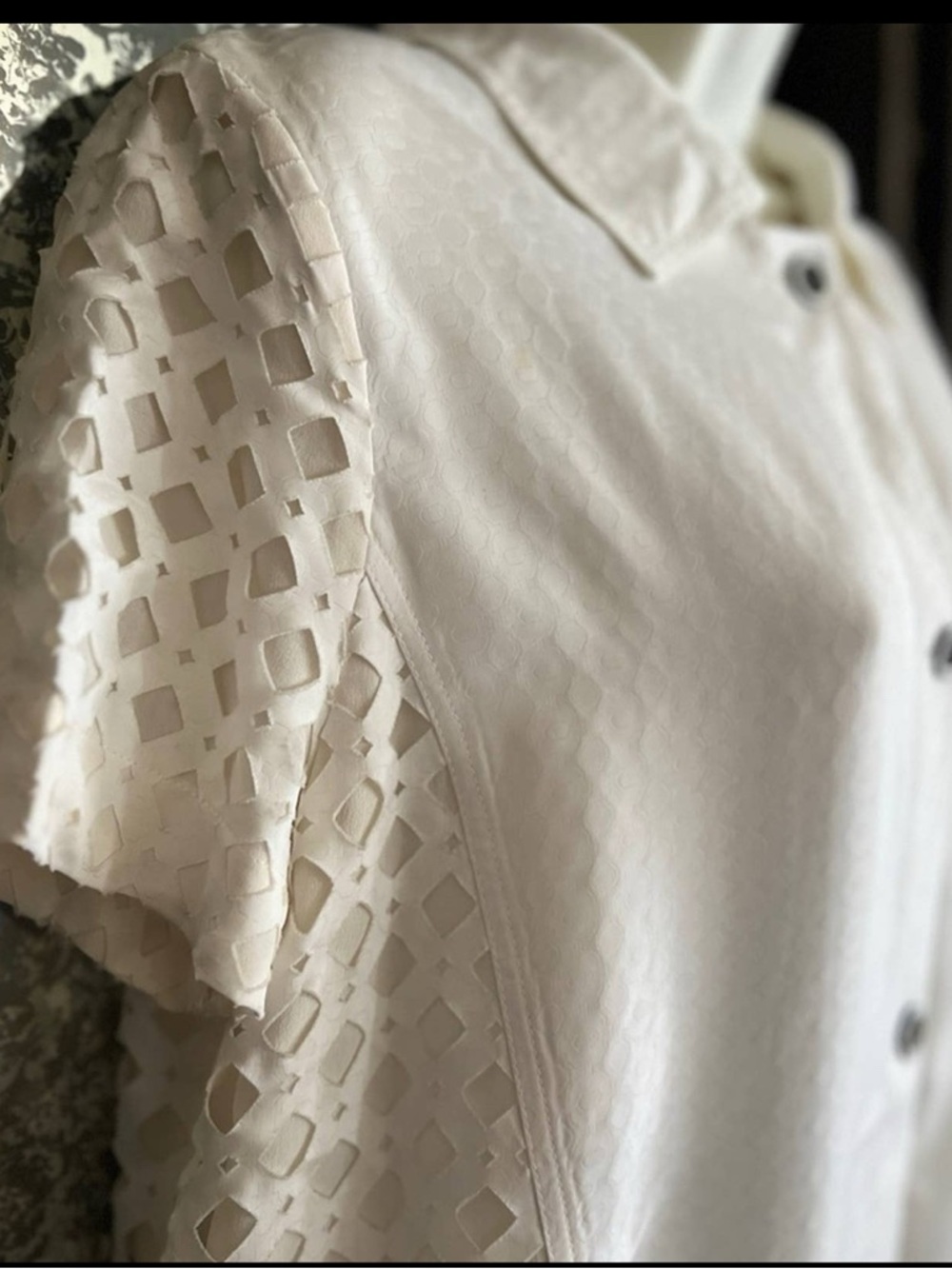 Fendi White Eyelet Panel-Front Tunic - Picture 5 of 12